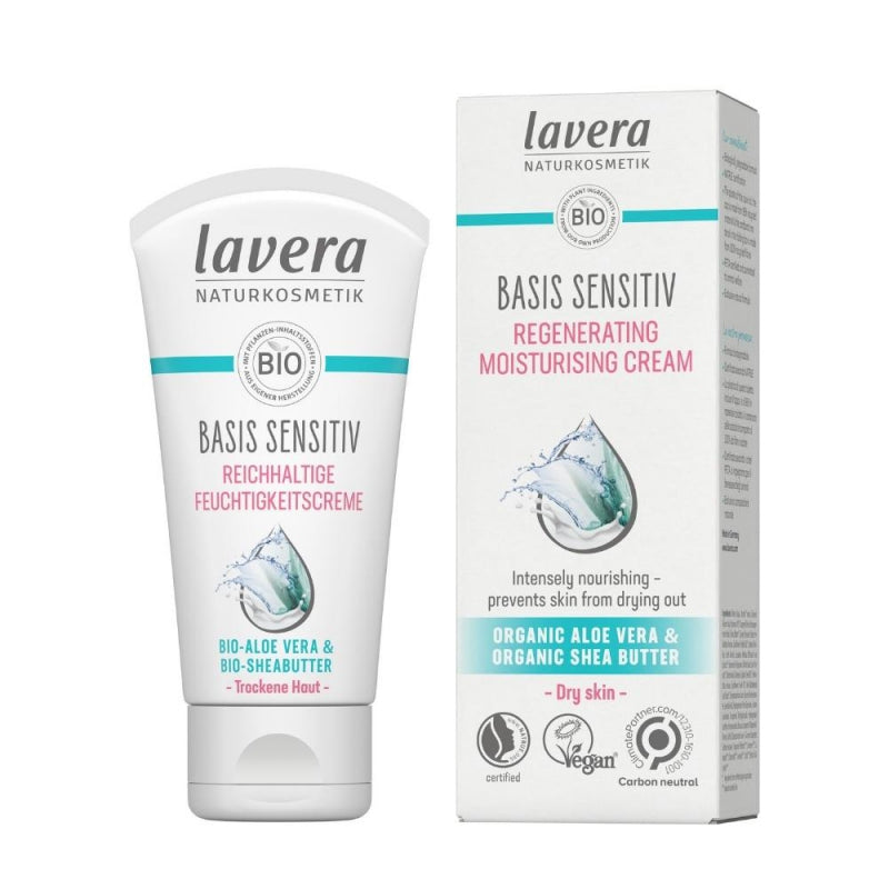 Lavera Basis Sensitive Hydratační a regenerační krém pro suchou pleť BIO - denní (50 ml) - extra výživa a hydratace Lavera